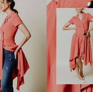 Chriselle x J.O.A. Asymmetrical Trench Dress